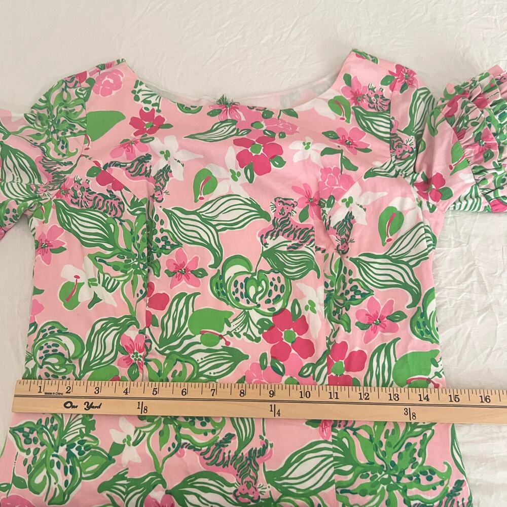 Lilly Pulitzer Jubilee Tiger Lily Floral Shift Mini Dress Size 0 - Picture 12 of 14